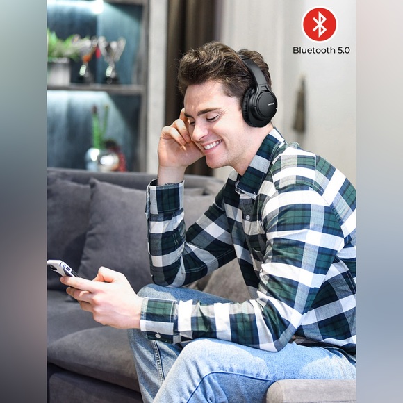 Mpow H7 Bluetooth Headphones Black (P) - Picture 5 of 10